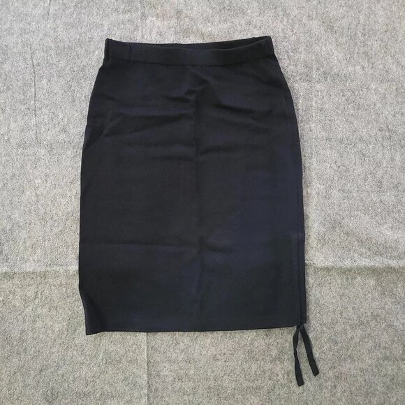 ST JOHN COLLECTION Black Santana Knit Stretch Straight Pencil Skirt Size 2 - Picture 5 of 7